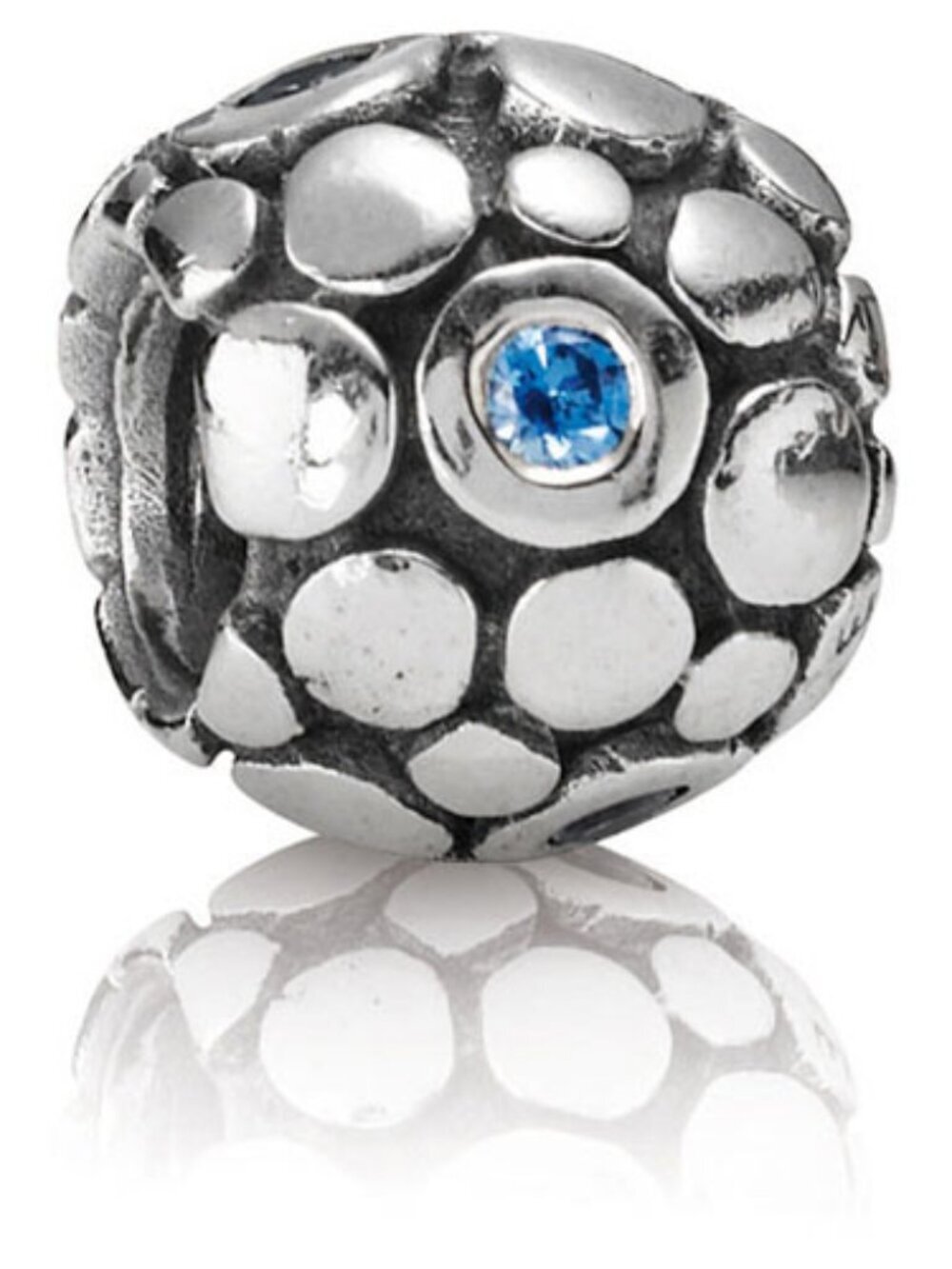 PANDORA Blue Bubbles Charm Authentic Sterling Silver Blue Zirconia